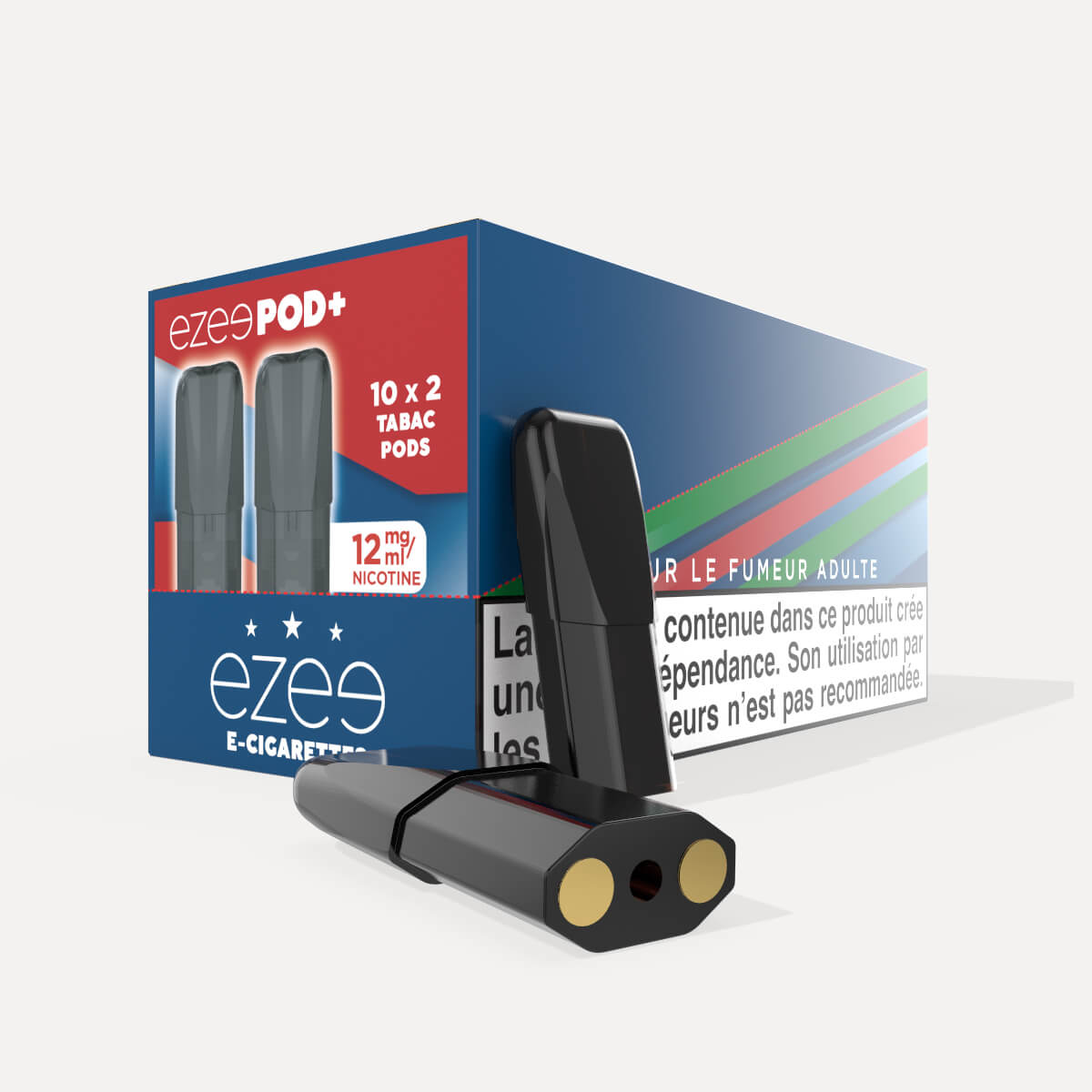 Ezee Pod+ Pods Tabac 12mg/ml - Paquet de 10