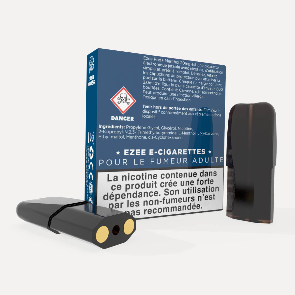 Ezee Pod+ Pods Menthol 20mg/ml - Paquet de 10