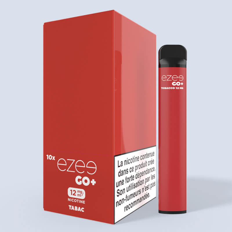 Ezee Go+ Tabac Jetable 12mg/ml 10 pièces