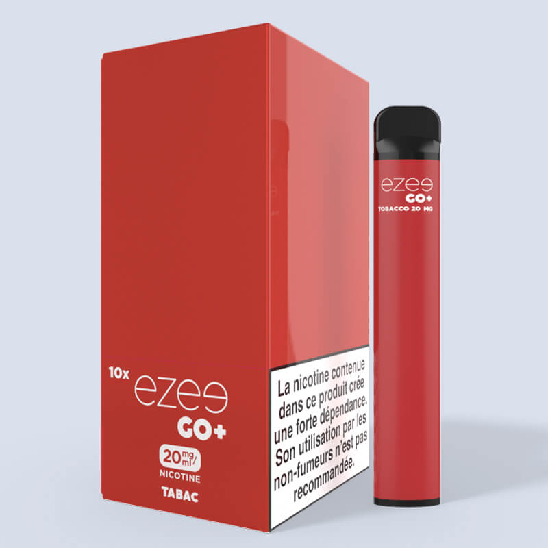 Ezee Go+ Tabac Jetable 20mg/ml 10 pièces